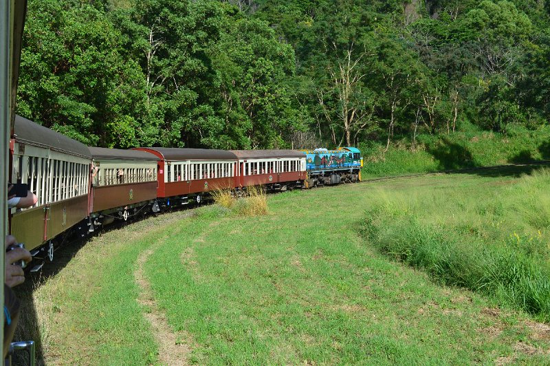 DSC_0044.JPG - Kuranda Scenic Rail trip - leaving  Freshwater Station and approaching the climb to the Tablelands