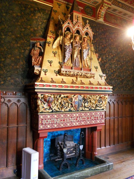 DSCN0690.JPG - Cardiff Castle Gothic deco fireplace